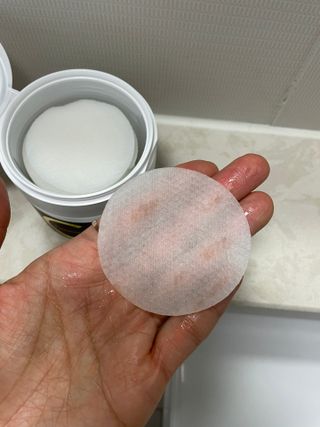 산다화 비타민씨 화이트닝 토너 패드 — 4.5점을 준 리뷰어가 2023년 5월 올린 사용 사진