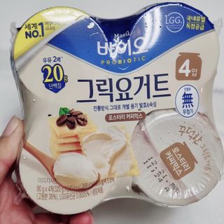 매일바이오 그릭요거트 오리지널 플레인 4개, 로스터리 커피믹스 4개 — 5점을 준 리뷰어가 2021년 12월 올린 사용 사진