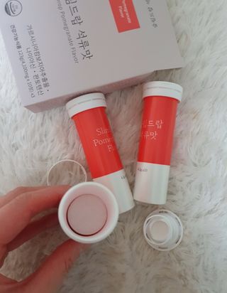[슬림드랍 석류맛] 건기식 다이어트 보조제 겸 비타민 — 5점을 준 리뷰어가 2022년 2월 올린 사용 사진