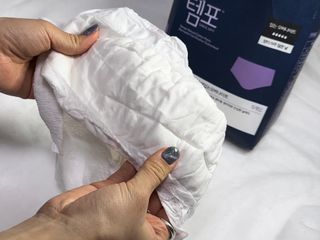 N[템포 ] 패드 내추럴 순면 입는 오버나이트 5P * 2개 — 5점을 준 리뷰어가 2024년 2월 올린 사용 사진
