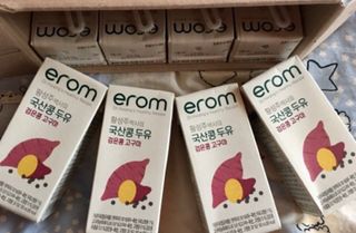이롬 erom 황성주 박사의 국산콩 두유 검은콩 고구마 — 5점을 준 리뷰어가 2021년 2월 올린 사용 사진
