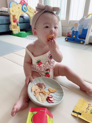 아비삭과일칩 5종 /딸기,사과,배,귤,무화과 5종 — 5점을 준 리뷰어가 2021년 4월 올린 사용 사진