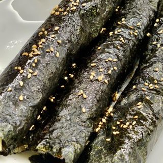 해풀잎 누구나 김밥*1ea [(혼합야채 35g *1ea,  김밥김 (5g, 5ea),  양념간장 (6g, 5ea), 참기름(5g, 2ea)] — 4.5점을 준 리뷰어가 2022년 8월 올린 사용 사진