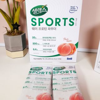 셀렉스스포츠 [복숭아맛] 셀렉스 스포츠 웨이 프로틴 파우더 스틱형 — 5점을 준 리뷰어가 2021년 5월 올린 사용 사진