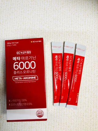 메타아르기닌 GC녹십자웰빙 메타 아르기닌 6000 플러스 오르니틴 — 5점을 준 리뷰어가 2022년 11월 올린 사용 사진