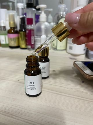랑팡 EGF+FGF 10ppm 리포좀 앰플 원액 10ml — 5점을 준 리뷰어가 2021년 10월 올린 사용 사진