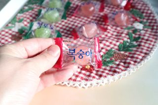 청포도캔디 복숭아캔디 — 5점을 준 리뷰어가 2022년 11월 올린 사용 사진
