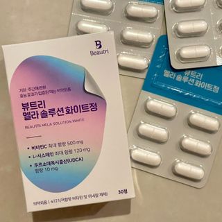 MF[뷰트리]  멜라 솔루션 화이트정 (의약외품) — 5점을 준 리뷰어가 2024년 7월 올린 사용 사진