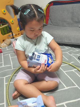 롯데제과 말랑카우 초유프로틴365 — 5점을 준 리뷰어가 2021년 9월 올린 사용 사진