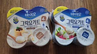 매일바이오 그릭요거트 오리지널 플레인 4개, 로스터리 커피믹스 4개 — 4점을 준 리뷰어가 2021년 12월 올린 사용 사진