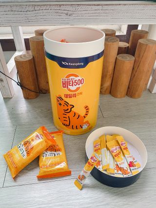 광동생활건강 프리 [광동] VB와 VC를 함유한 멀티 비타민 비타 500 데일리 스틱 180포 — 5점을 준 리뷰어가 2022년 6월 올린 사용 사진