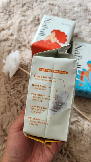 특허 받은 친환경 프리미엄 초슬림 생리대 나풀나풀 실속세트 — 5점을 준 리뷰어가 2023년 4월 올린 사용 사진