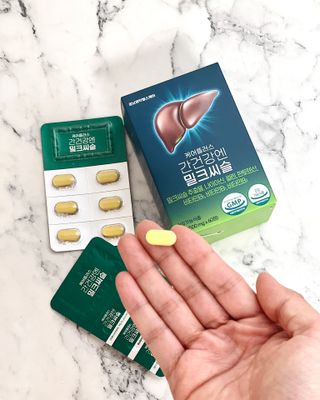 [경남제약헬스케어] 케어플러스 간건강엔 밀크씨슬 500mg 60정/2개월분/비타민B 5종+세레늄 — 5점을 준 리뷰어가 2024년 1월 올린 사용 사진