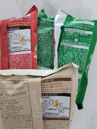 [풀무원] 자연은맛있다 정면, 백면, 홍면  세트 — 5점을 준 리뷰어가 2021년 4월 올린 사용 사진