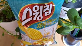 스윙칩 <스윙로드 한정판> 스윙칩 갈릭디핑소스맛 20봉 — 5점을 준 리뷰어가 2021년 10월 올린 사용 사진
