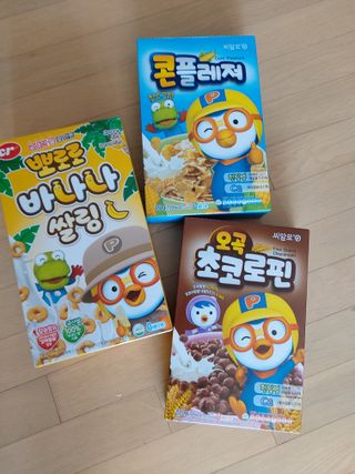 씨알푸드 뽀로로 시리얼 3종 — 5점을 준 리뷰어가 2022년 2월 올린 사용 사진