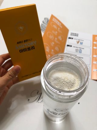 주식회사 씨크릿비에프랩 마시는 아미노산 아미토리 열대과일맛 14포 [1포, 5g / 보틀증정] — 4.5점을 준 리뷰어가 2023년 1월 올린 사용 사진