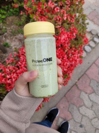 프로티원 단백질쉐이크 녹차맛 2주분 1통+보틀 — 5점을 준 리뷰어가 2021년 4월 올린 사용 사진