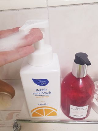 카오리온코스메틱스 클린온 버블 핸드 워시 500ml — 5점을 준 리뷰어가 2021년 8월 올린 사용 사진