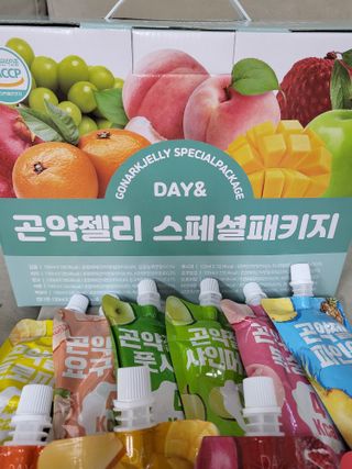 참앤들황토농원 10가지 맛, 입맛대로 스페셜하게~ 가볍게 한 포 땡! 곤약젤리 스페셜 패키지 130ml x 30포 — 5점을 준 리뷰어가 2022년 12월 올린 사용 사진