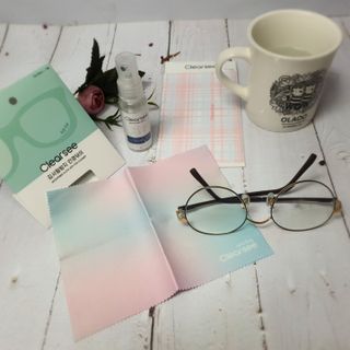 클리어씨 겨울 필수템 김서림방지 SET [안티포그 안경닦이 + 안경세정제 + 초극세사 패턴 클리너] — 5점을 준 리뷰어가 2022년 1월 올린 사용 사진