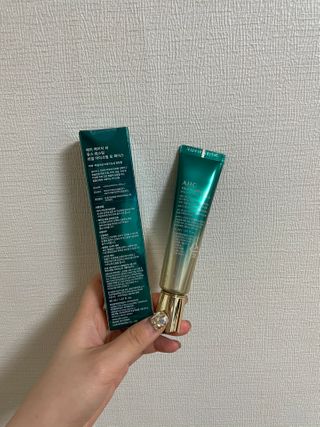 [NEW 탄력유턴 아이크림] AHC 유스 래스팅 리얼 아이크림 포 페이스 — 5점을 준 리뷰어가 2021년 1월 올린 사용 사진