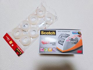3M 스카치 원터치 테이프 디스펜서 커터기 오렌지/블랙 + 초강력 다용도 테이프 8매 — 5점을 준 리뷰어가 2024년 3월 올린 사용 사진