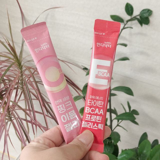 면역 생생 핑크 이뮨 젤리 + 타이탄 BCAA 프로틴 젤리스틱 리뷰 사진