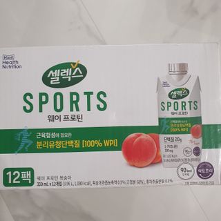 셀렉스스포츠 셀렉스 스포츠 웨이 프로틴 복숭아_ 330ml x 12팩 — 5점을 준 리뷰어가 2021년 7월 올린 사용 사진