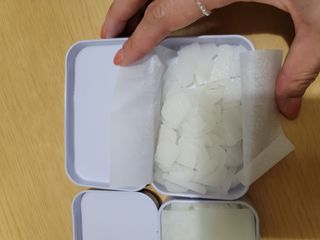 [아이스칩스] 무설탕 비건 자일리톨 캔디 7종 2개기준 — 4점을 준 리뷰어가 2021년 6월 올린 사용 사진