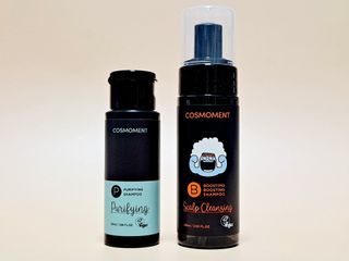 코스모먼트 부스티모 부스팅샴푸60ml + 비듬세정 진정샴푸50ml — 5점을 준 리뷰어가 2021년 11월 올린 사용 사진