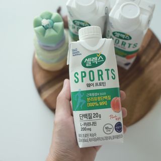 셀렉스스포츠 셀렉스 스포츠 웨이 프로틴 복숭아_ 330ml x 12팩 — 5점을 준 리뷰어가 2021년 8월 올린 사용 사진