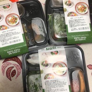 참살이도시락 작심삼일 샐러드도시락 3개 맛보기 새벽배송 또는 택배배송 — 4점을 준 리뷰어가 2021년 8월 올린 사용 사진