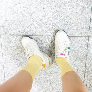 [사이즈가 있는 양말 필로이] 여자 트레킹 양말 3족 세트【 S, M, L 】3가지 사이즈_컬러 별로 1족씩 — 5점을 준 리뷰어가 2022년 10월 올린 사용 사진