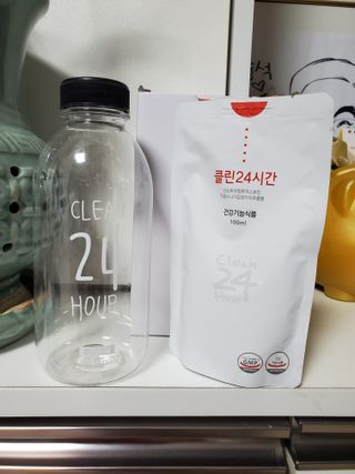 클린24시간 1BOX(5포) + 전용보틀(500ml) — 5점을 준 리뷰어가 2023년 2월 올린 사용 사진