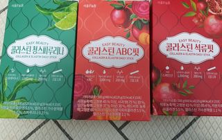 서울에프엔비 콜라스틴 3종 뷰티젤리스틱 45입 [ABC핏 15입 /  석류핏 15입 / 청스피루리나 15입] — 5점을 준 리뷰어가 2021년 7월 올린 사용 사진