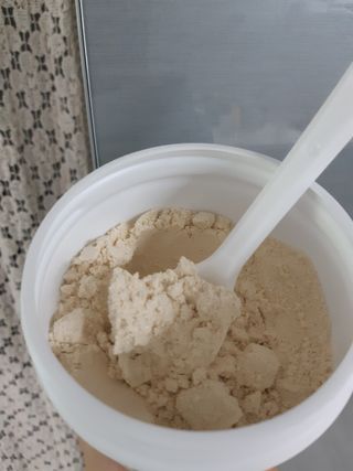 메이준뉴트리 유러피언 산양유 콜라겐 프로틴 — 5점을 준 리뷰어가 2021년 5월 올린 사용 사진