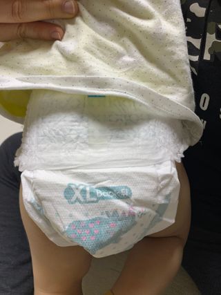 오브맘 밤 프리미엄 아기 기저귀 팬티형 밴드형 — 5점을 준 리뷰어가 2020년 12월 올린 사용 사진