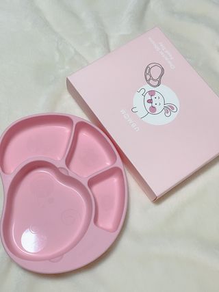 유비맘 캐릭터 실리콘 흡착 식판_색상 랜덤발송 — 4.5점을 준 리뷰어가 2021년 1월 올린 사용 사진