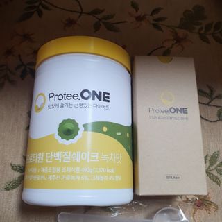프로티원 단백질쉐이크 녹차맛 2주분 1통+보틀 — 5점을 준 리뷰어가 2021년 5월 올린 사용 사진