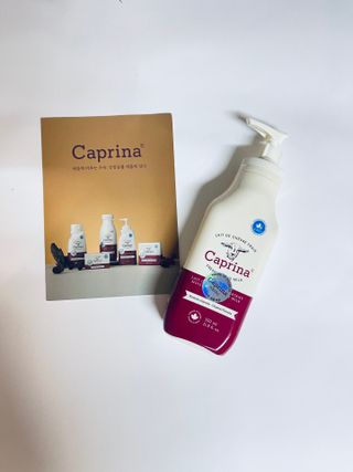 카프리나 산양밀크 모이스춰라이징 바디로션 350ml(오리지널향) — 5점을 준 리뷰어가 2023년 4월 올린 사용 사진