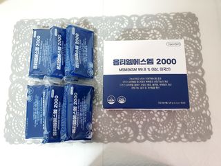 바른비타민 옵티엠에스엠2000 1박스 60포 관절 연골 복합건강기능식품 — 5점을 준 리뷰어가 2021년 6월 올린 사용 사진
