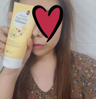 ★N쇼핑 헤어팩 1위★ 리하 에그 화이트 극손상 무실리콘 트리트먼트 헤어팩 — 5점을 준 리뷰어가 2022년 6월 올린 사용 사진