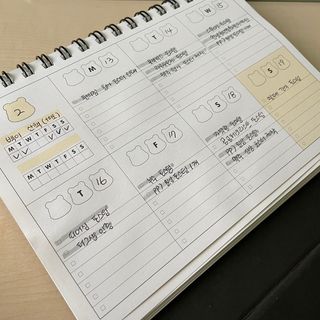 리훈 곰부 세우는 체크리스트 위클리 탁상 플래너 주간 일주일 계획표 — 5점을 준 리뷰어가 2023년 3월 올린 사용 사진