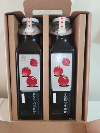 [바이윙클] 페르시아 유기농 석류 착즙주스 750ml 2병 + 선물박스 세트 — 5점을 준 리뷰어가 2022년 3월 올린 사용 사진