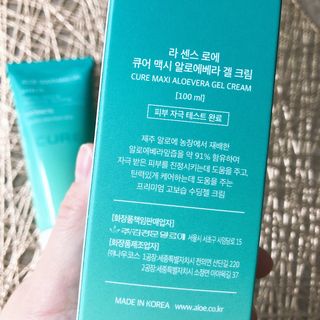 김정문알로에 큐어 큐어 맥시 알로에베라 겔 크림 — 4점을 준 리뷰어가 2021년 3월 올린 사용 사진