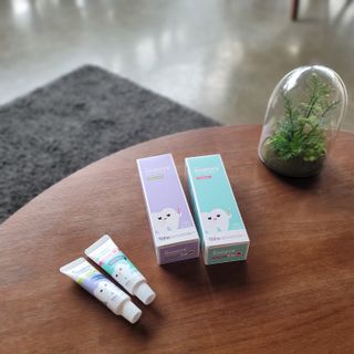 닥터데디스 안심저불소 키즈치약 (라즈베리, 청포도향 중 택 1) 60g +  여행용 미니 치약 15g — 4점을 준 리뷰어가 2022년 11월 올린 사용 사진