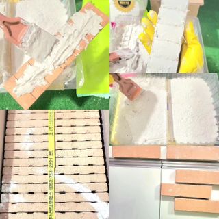 [신흥산업] 붙이는 벽돌 황토 파벽돌 230mm 45장,  욕실 인테리어 실내장식 셀프인테리어 — 5점을 준 리뷰어가 2023년 5월 올린 사용 사진