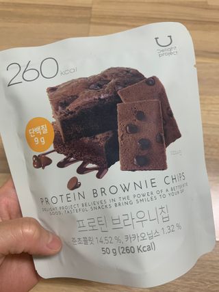 신상품) 딜라이트 프로젝트 프로틴  브라우니칩/ 카스테라칩 총 6EA — 5점을 준 리뷰어가 2022년 6월 올린 사용 사진