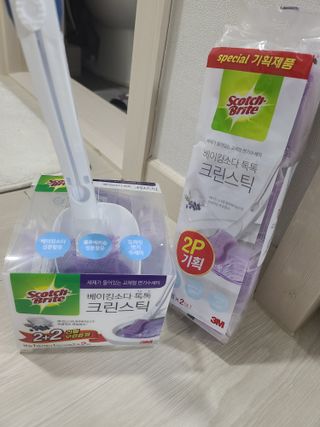 3M 스카치브라이트 크린스틱 베이킹소다 핸들 + 리필 9입 + 캐디증정 — 5점을 준 리뷰어가 2023년 9월 올린 사용 사진